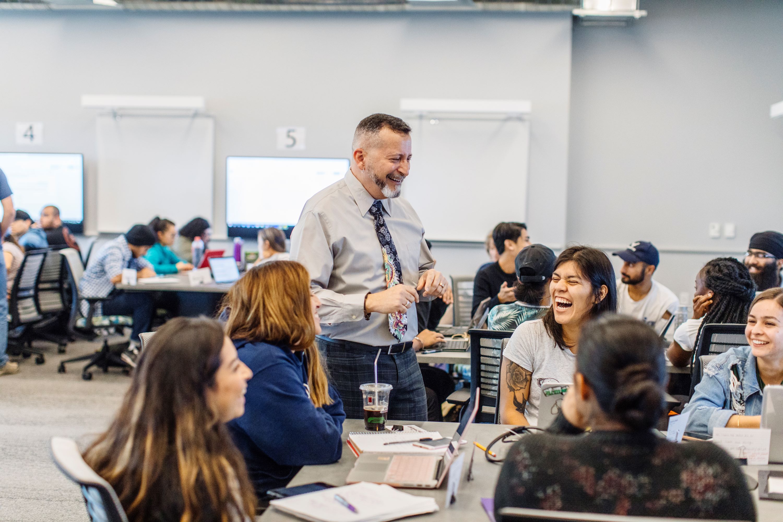 a professor teaching a class