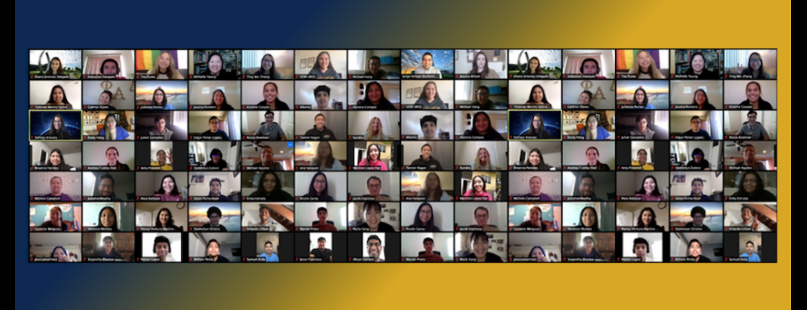 Group image of 2020 scholars on zoom. Click to read article about summer programs continuing.